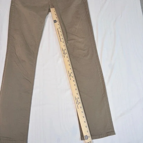 Paige Mens Sz 32 Federal Pants Khaki Brown Slim Fit Stretch Preppy Sporty - Picture 7 of 8
